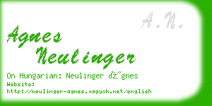 agnes neulinger business card